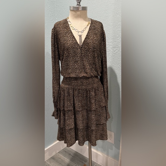 Michael kors Animal Print  Ruffle Dress - Picture 5 of 6